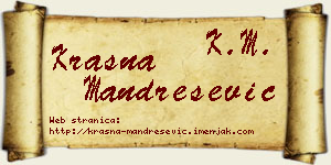 Krasna Mandrešević vizit kartica